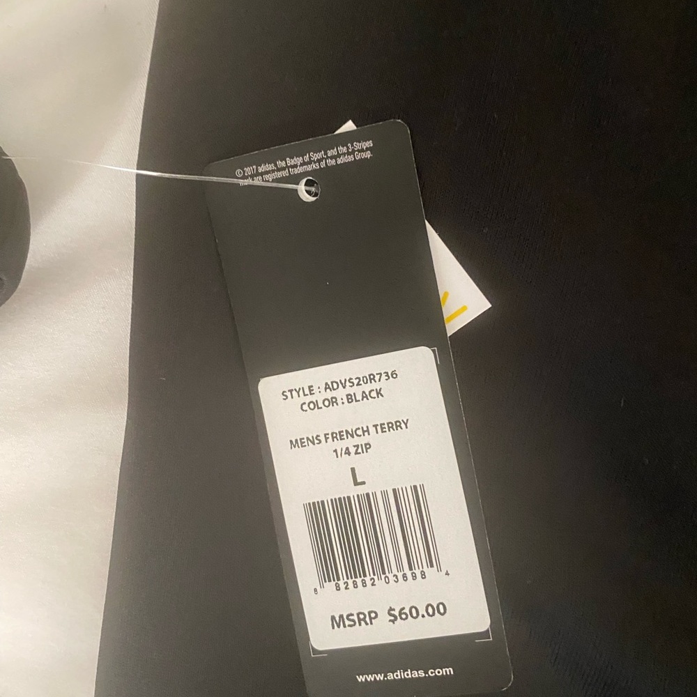 ADIDAS NEW (NEVER USED) Men’s French Terry 1/4 ZIP - Picture 2 of 4